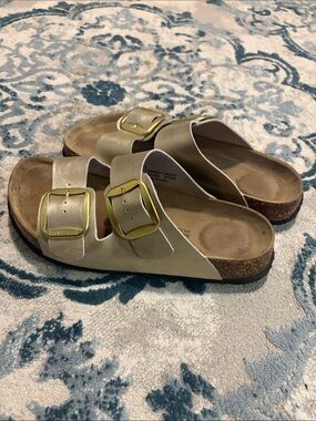 Sandals with Gold Buckles